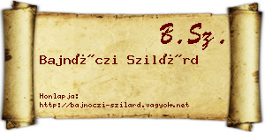 Bajnóczi Szilárd névjegykártya