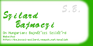 szilard bajnoczi business card